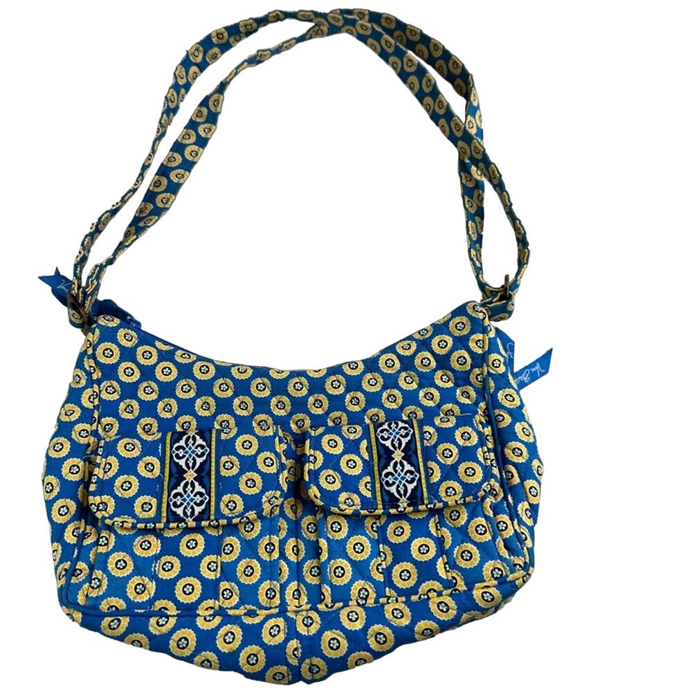 Vera Bradley Quilted Double Pocket Shoulder Bag